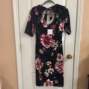 Premier Amour Black Floral Dress